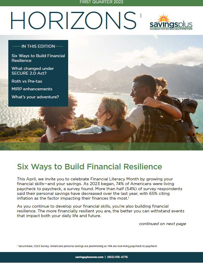 Savings Plus newsletter